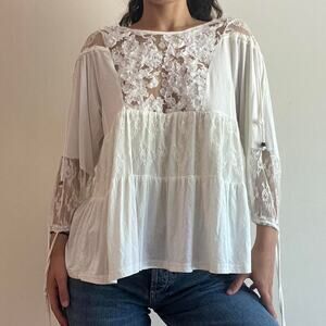 White boho blouse